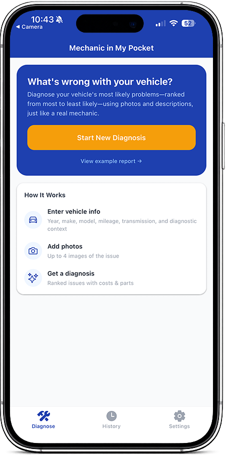 Mechanic in My Pocket home screen